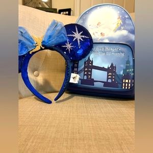 Disney Peter Pan Loungefly Backpack + Ears Set NWT